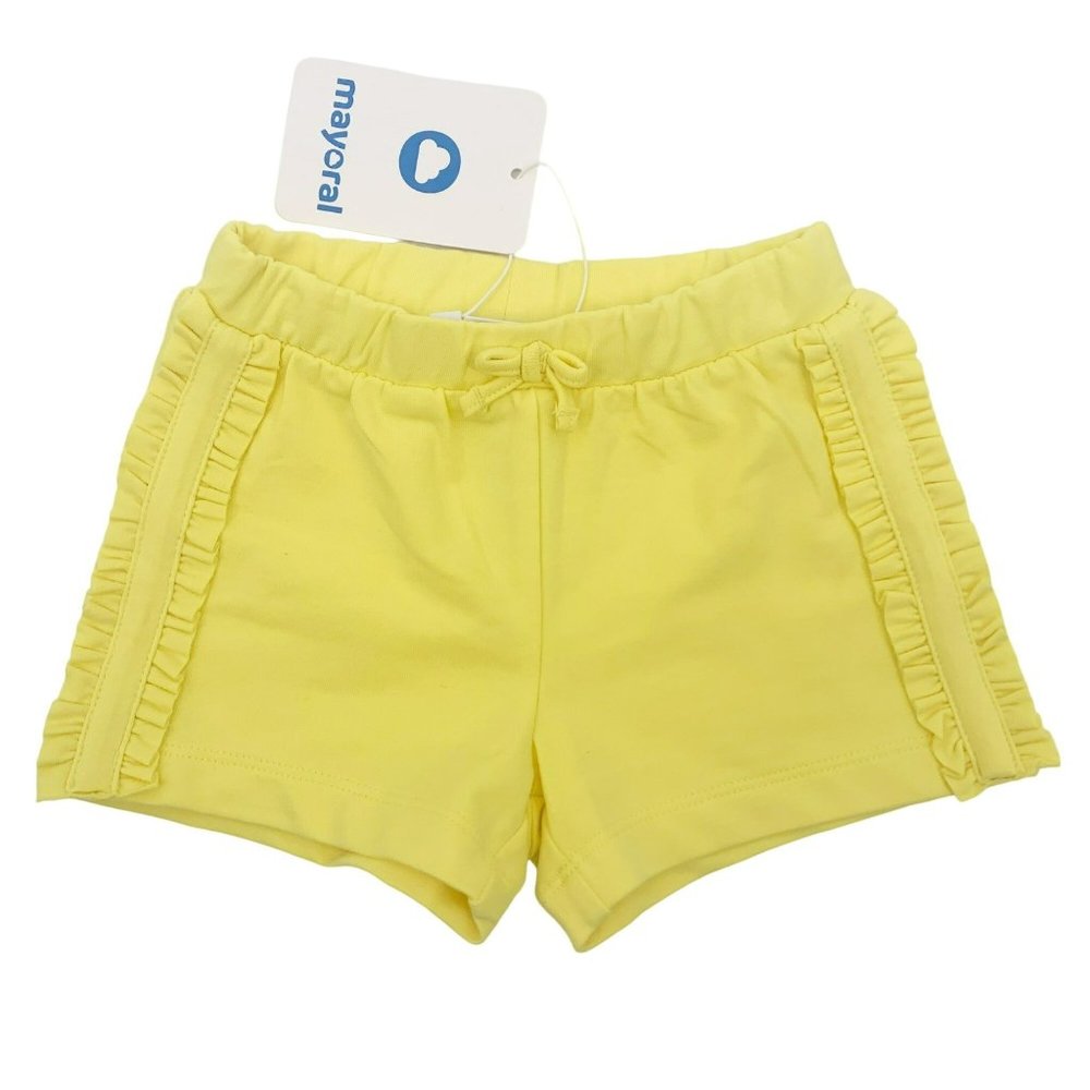 Mayoral Baby Girls Size 24 Months Bright Yellow Knit Shorts